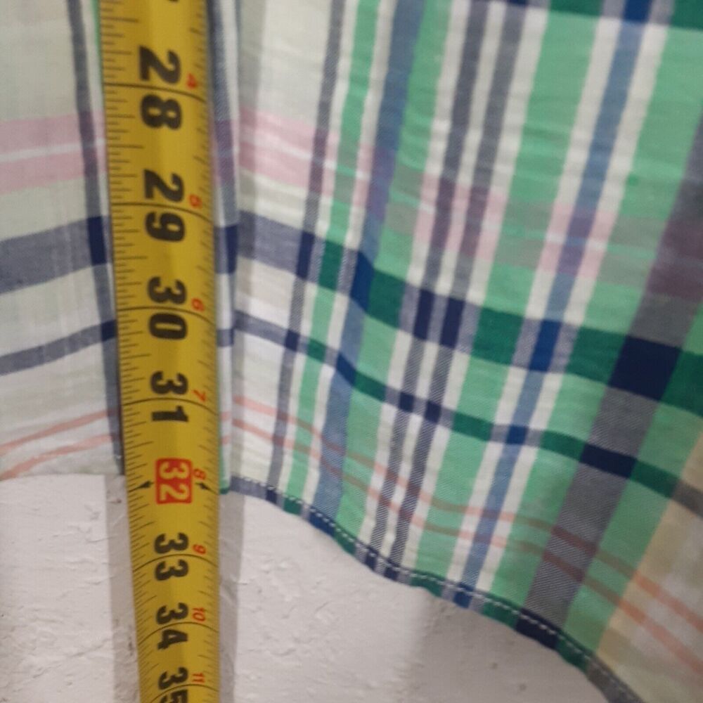 Izod Saltwater Relaxed Classics Shirt Mens XL Plaid Short Sleeve Button Up - Picture 7 of 7